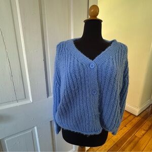 Blue Chunky Knit Sweater